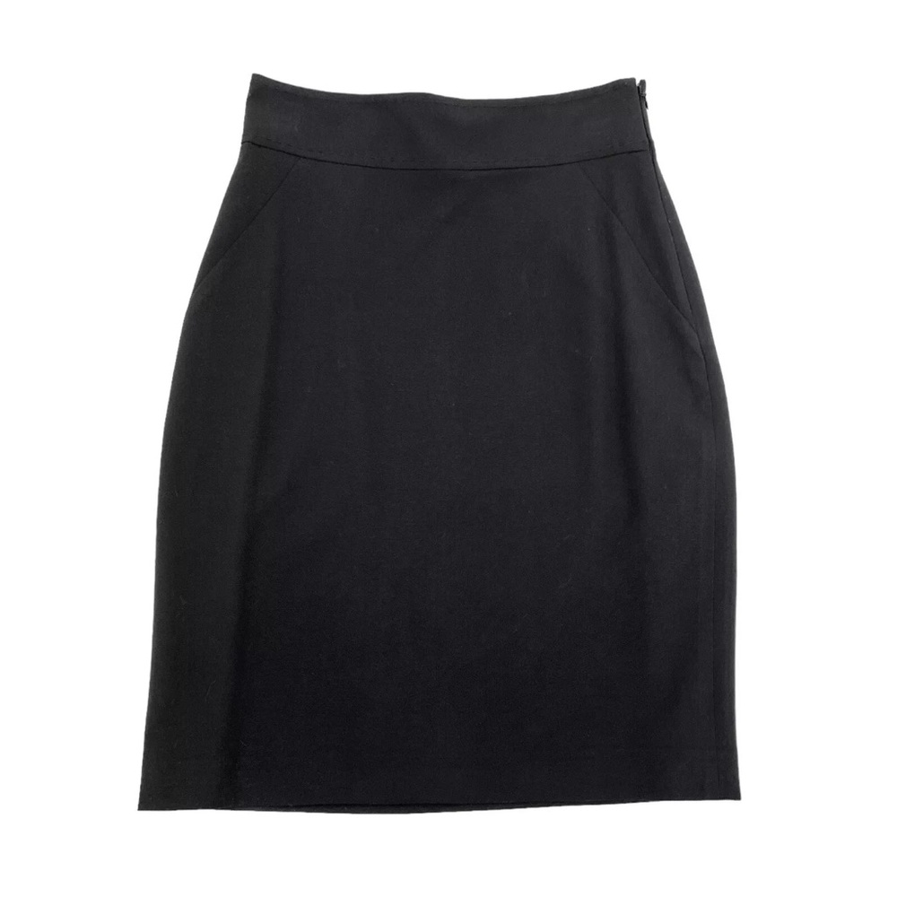 Tahari Pencil Skirt Womens Size 4 Black Stitch Accent Lined Classic Professional